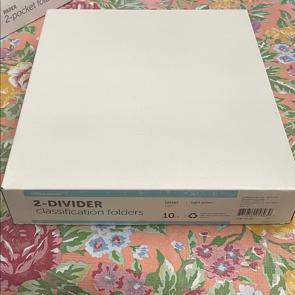 Office Depot Light Green Classification Folders - Picture 1 of 4